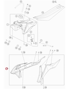Kit Spoilers Frontal Original GasGas MC 50 2023- Rojo con...