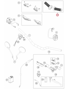 Juego de Puños Cerrados ODI Negro Originales GasGas ES...