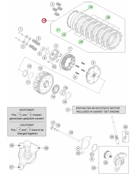Kit Discos de Embrague Original KTM + Husqvarna 701 Enduro 2021- + 701 Supermoto 2016- + GasGas ES 700 2021- + SM 700 2021- + KT