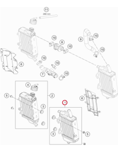 Radiador Izquierdo 65072U Original KTM SX 65 2016- +...