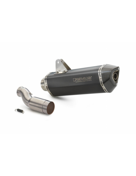 Silencioso Completo Acero Inoxidable/Carbono Akrapovic Slip-On Remus Original KTM/Husqvarna/GasGas color Negro