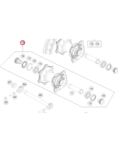 Buje Rueda Trasera Original KTM SX 85 2021-2024 +...