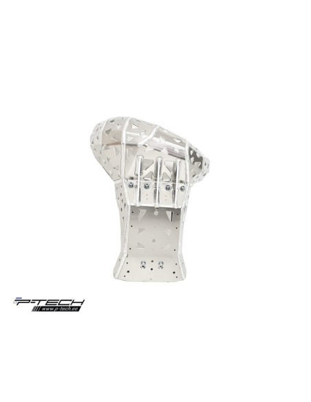 Cubrecarter/Protector Motor y Escape P-Tech Aluminio KTM SX 250 + EXC 250/300 TPI + Husqvarna TE 250i/350i + GasGas EC 250/300 2