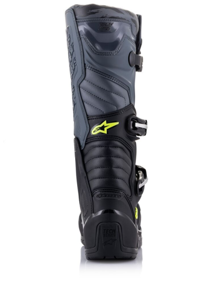 Bota Alpinestars Tech 5 Negro/Gris/Amarillo Fluor