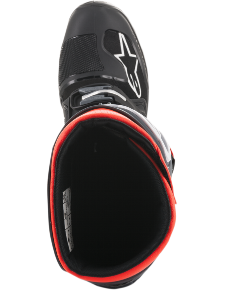 Bota Alpinestars Tech 7 Enduro Negro/Gris/Rojo Fluor