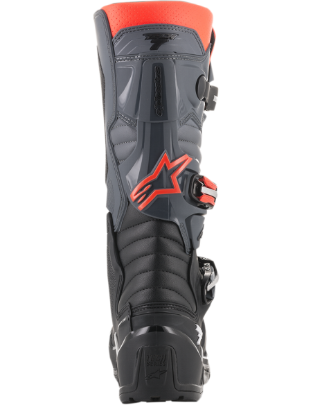 Bota Alpinestars Tech 7 Enduro Negro/Gris/Rojo Fluor