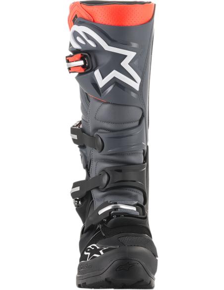 Bota Alpinestars Tech 7 Enduro Negro/Gris/Rojo Fluor