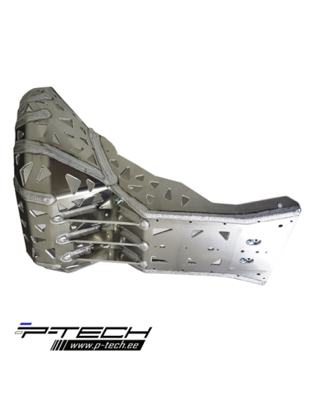 Cubrecarter/Protector Motor y Escape P-Tech Aluminio KTM EXC 250/300 + EXC 250/300 TPI 2017-2019 + Husqvarna TE 250i/350i 2017-2