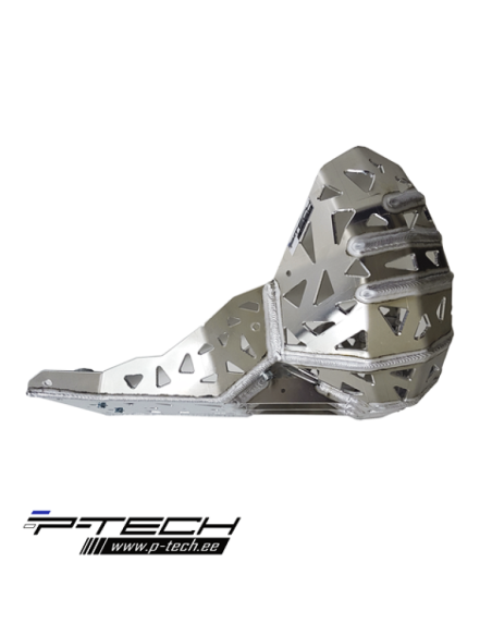 Cubrecarter/Protector Motor y Escape P-Tech Aluminio KTM EXC 250/300 + EXC 250/300 TPI 2017-2019 + Husqvarna TE 250i/350i 2017-2