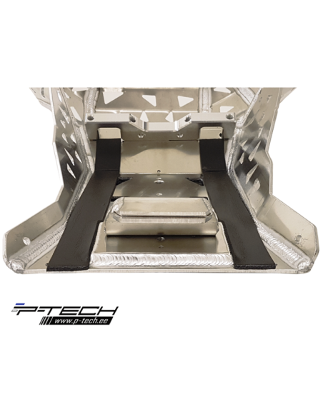 Cubrecarter/Protector Motor y Escape P-Tech Aluminio KTM EXC 250/300 + EXC 250/300 TPI 2017-2019 + Husqvarna TE 250i/350i 2017-2