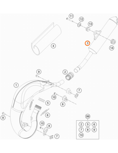 Silencioso Original KTM SX 65 2020- + Husqvarna...