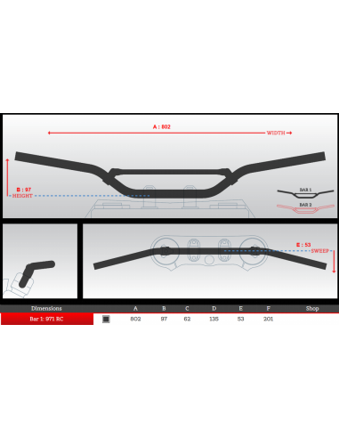 Manillar Renthal 971 RC Silver