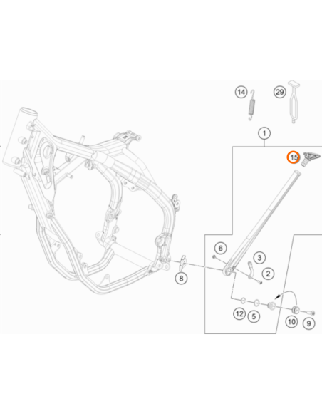 Puntera de Recambio para Pata Original KTM/Husqvarna/GasGas