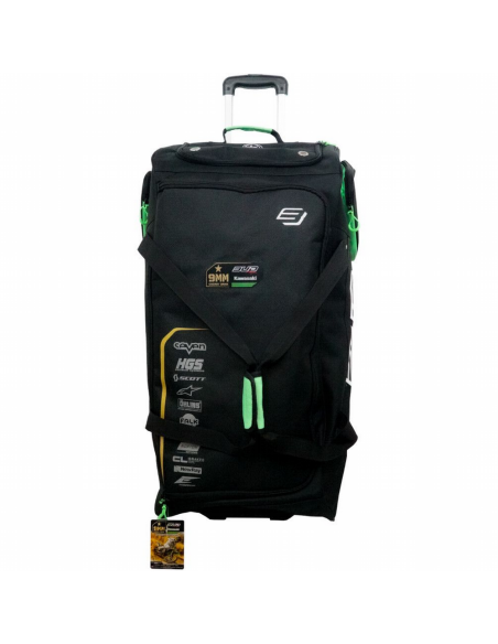 Maleta/Bolsa de Viaje Grande con Ruedas BUD Racing Team 2021 Negro/Verde