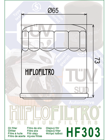 Filtro de Aceite Hiflofiltro HF303