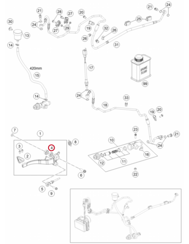 Sistema de Freno Trasero GasGas ES 700 y SM 700