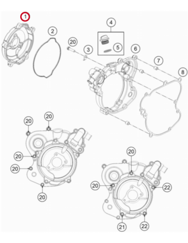 Tapa de Embrague Original KTM SX 65 2009- +...