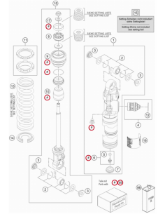 Kit Reparación de Amortiguador Original KTM SX 65...