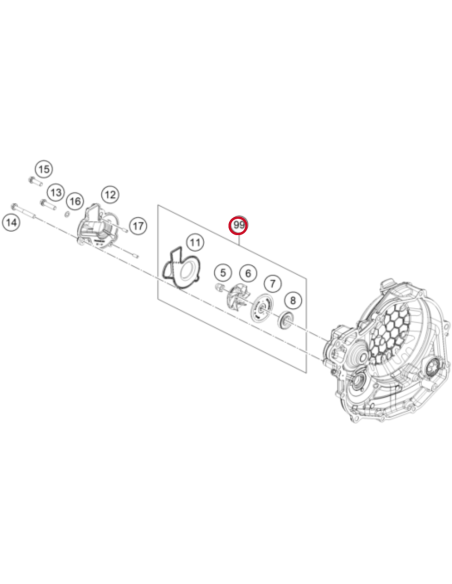 Kit Reparación Bomba de Agua Original KTM 450 SXF 2020- + 450 EXC-F 2020- + Husqvarna FC/FE 450 2020- + GasGas MC 450F 2021-