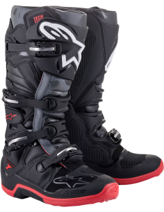 Bota Alpinestars Tech 7 Negro/Gris/Rojo