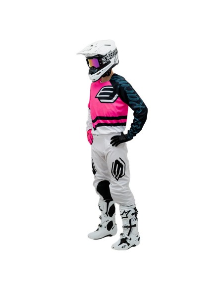 Camiseta/Maillot Bud Racing 95 2.0 Rosa Fluor/Blanco Logo "B" 2023