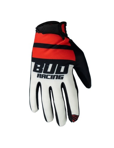 Guantes BUD Racing SX Lite Lazer Rojo/Blanco/Negro
