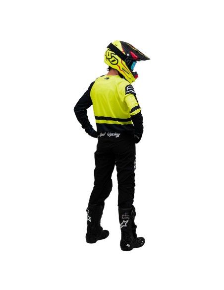 Camiseta/Maillot Infantil Bud Racing 95 2.0 Amarillo Fluor/Negro Logo "B" 2023