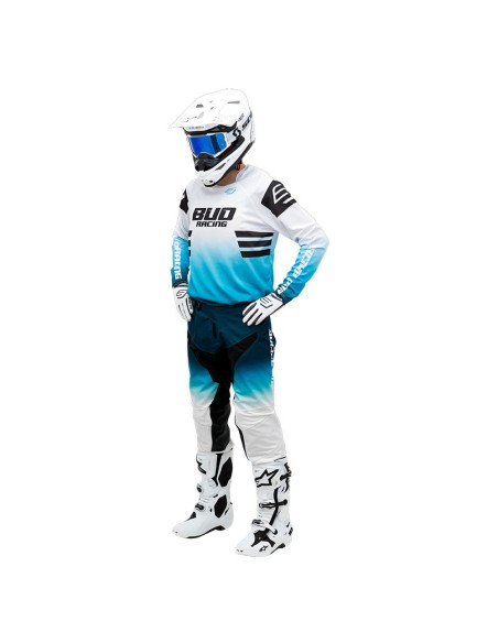 Pantalón BUD Racing GP Lazer Turquesa/Blanco Logo "B" 2023