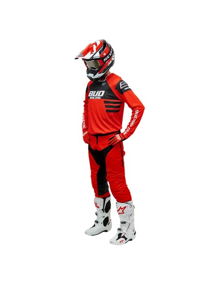 Pantalón BUD Racing GP Lazer Rojo/Negro Logo "B" 2023