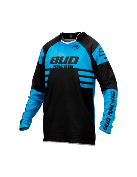 Camiseta/Maillot Bud Racing Lazer Azul Eléctrico/Negro Logo "B" 2023