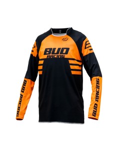 Camiseta/Maillot Bud Racing Lazer Naranja Fluor/Negro...