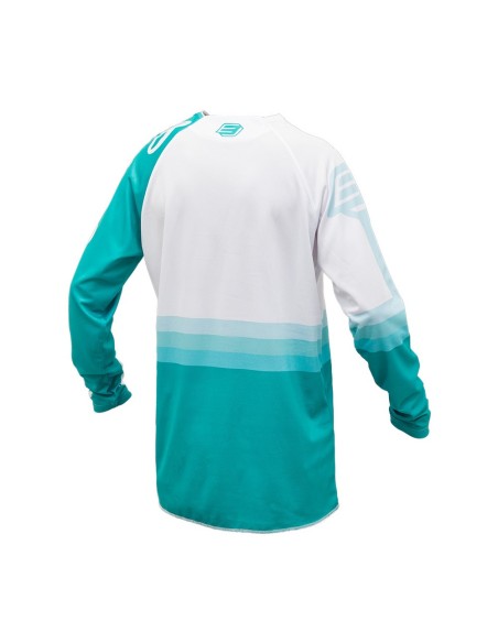 Camiseta/Maillot Infantil Bud Racing 95 2.0 Verde Agua/Blanco Logo "B" 2023