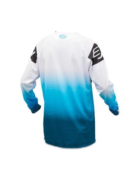 Camiseta/Maillot Bud Racing Lazer Turquesa/Blanco Logo "B" 2023
