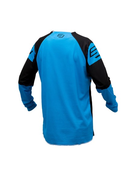 Camiseta/Maillot Bud Racing Lazer Azul Eléctrico/Negro Logo "B" 2023
