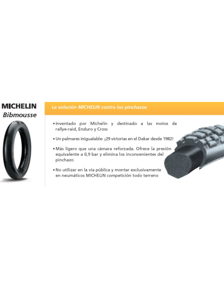 Bib Mousse Michelin M02 140/80-18 + 140/90-18 Desert Race