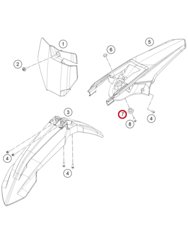 Casquillo de Sujección Asiento KTM SX 85 2017-...