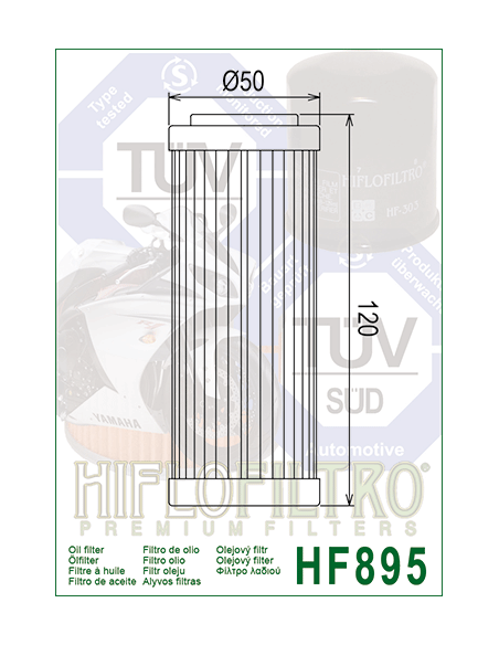 Filtro de Aceite Hiflofiltro HF895 Ural Motorcycles (IMZ-8.101-01090-01)