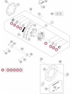 Kit Reparación Rueda Trasera Original KTM/Husqvarna/GasGas 2