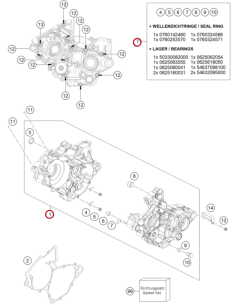 Carter de Motor Completo Original KTM SX 125/150...