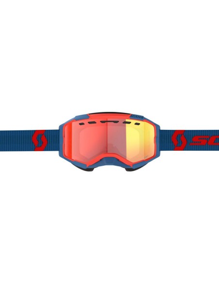 Gafa Scott Fury LS Snow Cross Azul Oscuro/Rojo Neón Lente Light Sensitive Red Chrome (Roja)