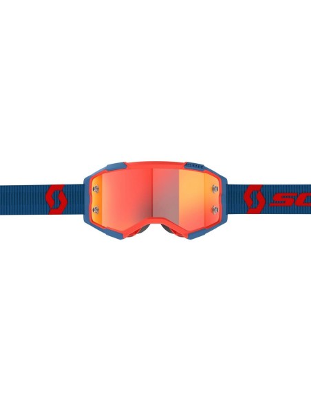 Gafa Scott Fury Azul Oscuro/Rojo Neón Lente Orange Chrome Works (Naranja)
