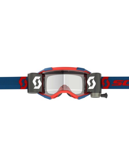 Gafa Scott Fury WFS Azul Oscuro/Rojo Neón Lente Clear Works (Transparente)