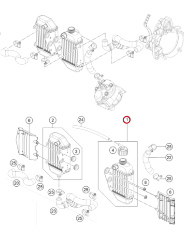 Radiador Izquierdo Original KTM SX 50 2002-2023...