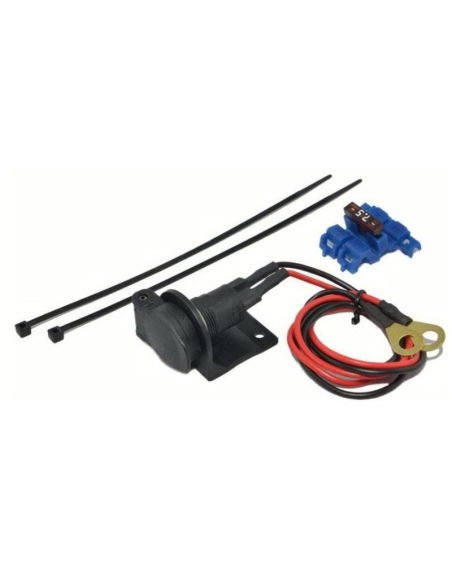 Toma de Corriente Mini DIN Ø12mm para BMW/Triumph Baas para fijación Manillar/Chasis