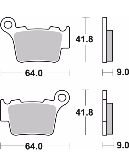 Juego Pastillas de Freno Traseras Brembo Toyo 143FF Sinterizadas Original KTM/Husqvarna/GasGas