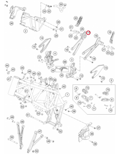 Brazo Derecho Soporte Estribera Pasajero Original KTM 690... 2