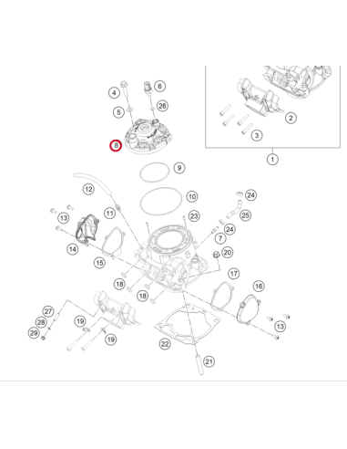 Culata Original GasGas EC 250 2021-2023 + KTM...