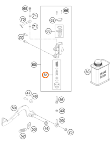Kit Reparación Bomba de Freno Trasera Ø11...