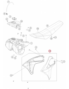 Kit de Spoilers Laterales con Adhesivos Original GasGas...