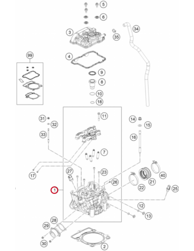 Cilindro Completo Original GasGas MC 350 F...